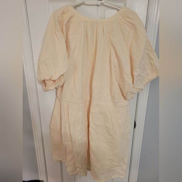 Waist-Defined Puff-Sleeve Mini Poet Dress - Picture 7 of 8